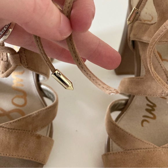 Sam Edelman Tan Strappy Heeled Sandals size 8 - Picture 5 of 8